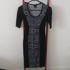 Black and Grey Long Dress